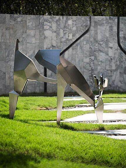 抽象动物造型景观装饰 不锈钢雕塑小品点亮园林艺术