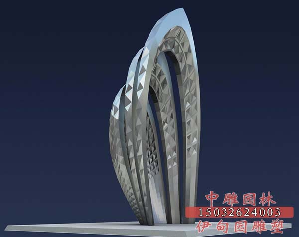 流动的金属镜面 现代城市雕塑的诗意表达
